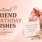 Emotional friend birthday wishes with a heartfelt birthday message and gift