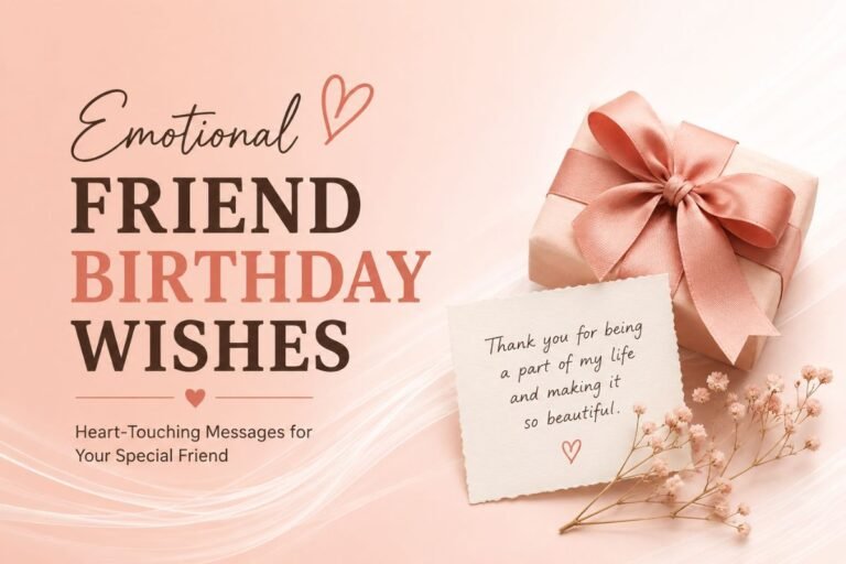 Emotional friend birthday wishes with a heartfelt birthday message and gift